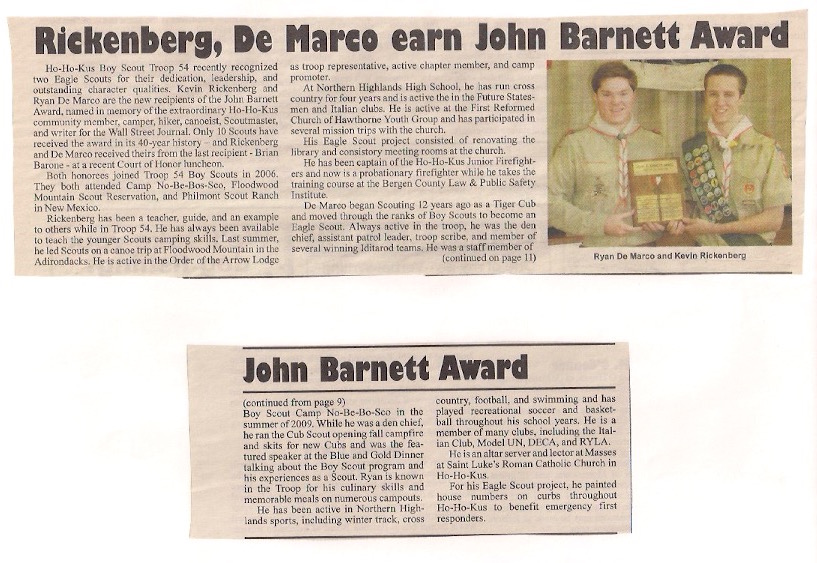 Barnett Award - 2013 Ryan DeMarco & Kevin Rickenberg