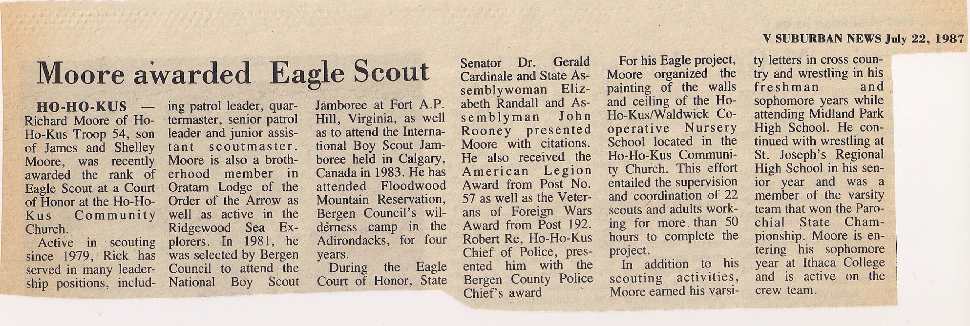 Rick Moore - Eagle Scout - 1987