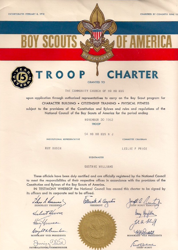 Troop Charter 15 Years