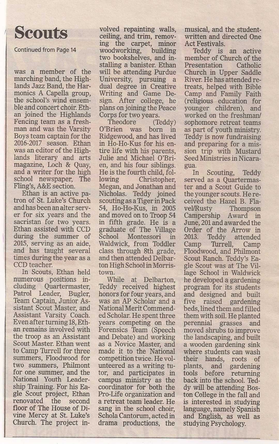 June 2017 - Eagle Scouts - CVolin Arscott, Theodore O'Brien, Parker Griep, & Ethan Sumner 1